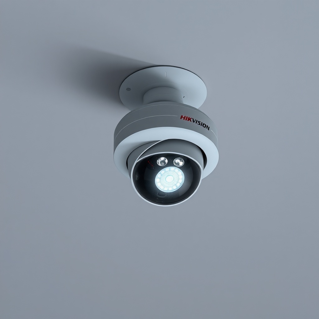 Bir evin bahçesine monte edilmiş Hikvision hareket sensörü